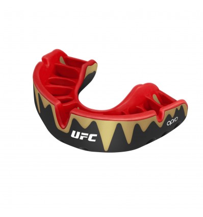 OPRO BUCAL UFC PLATINUM NEGRO/DORADO/ROJO