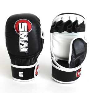 SMAI GUANTE MMA NEGRO CUERO SINT. PROFESIONAL