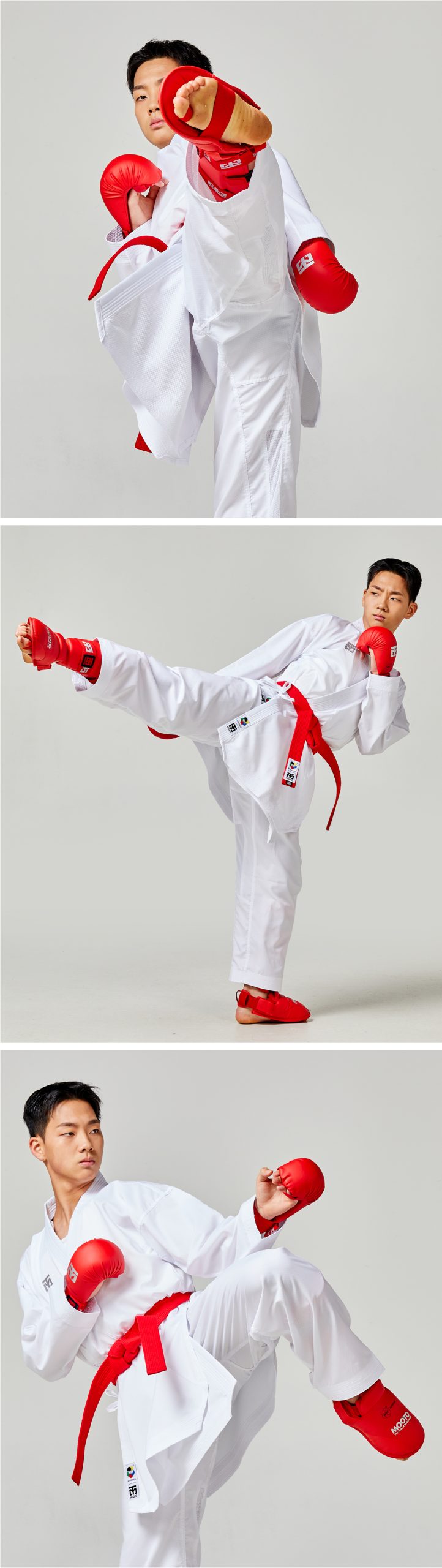 mooto canillera karate con empeine wkf