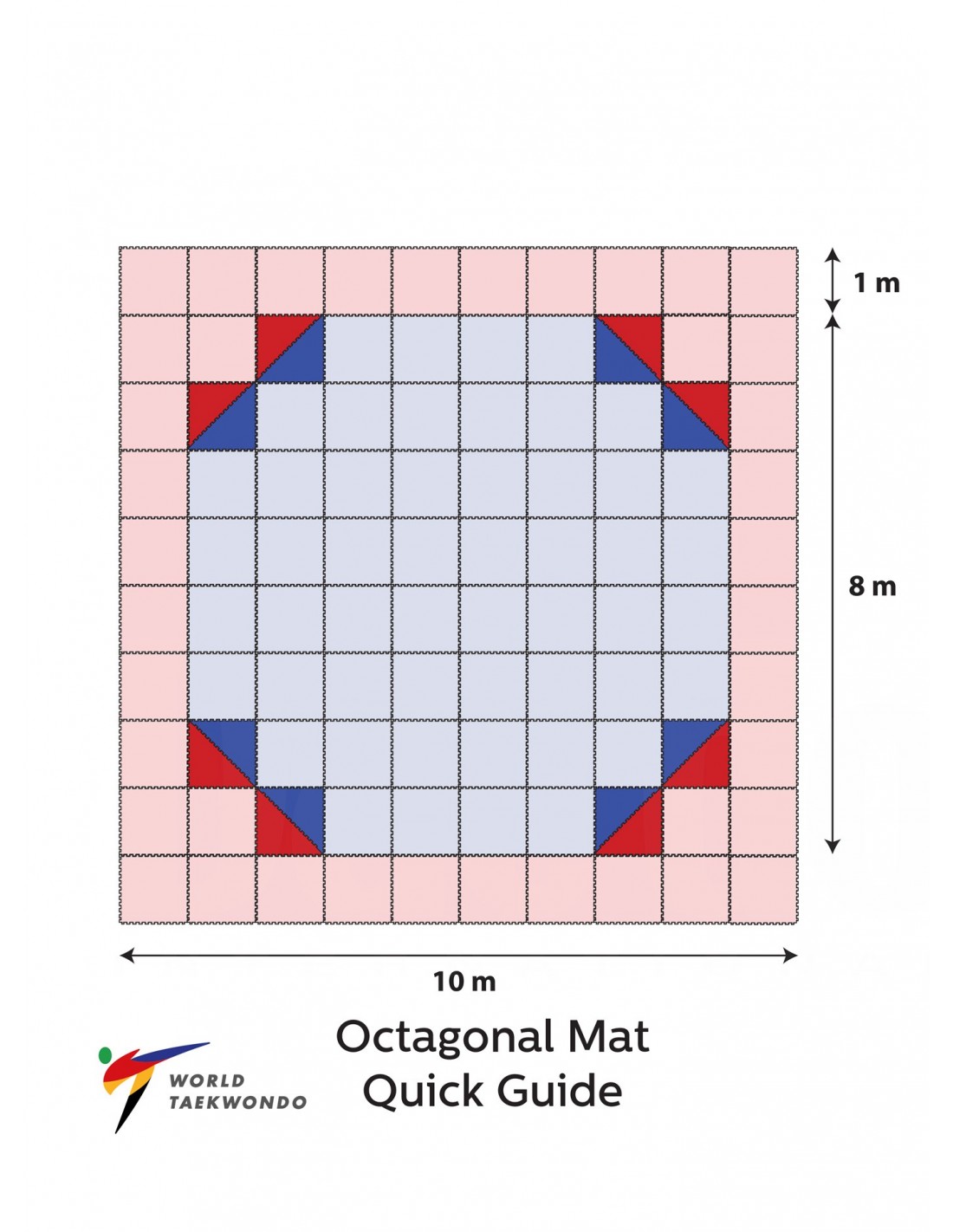 mooto tatami competicion de 1mx1mx25mm wt