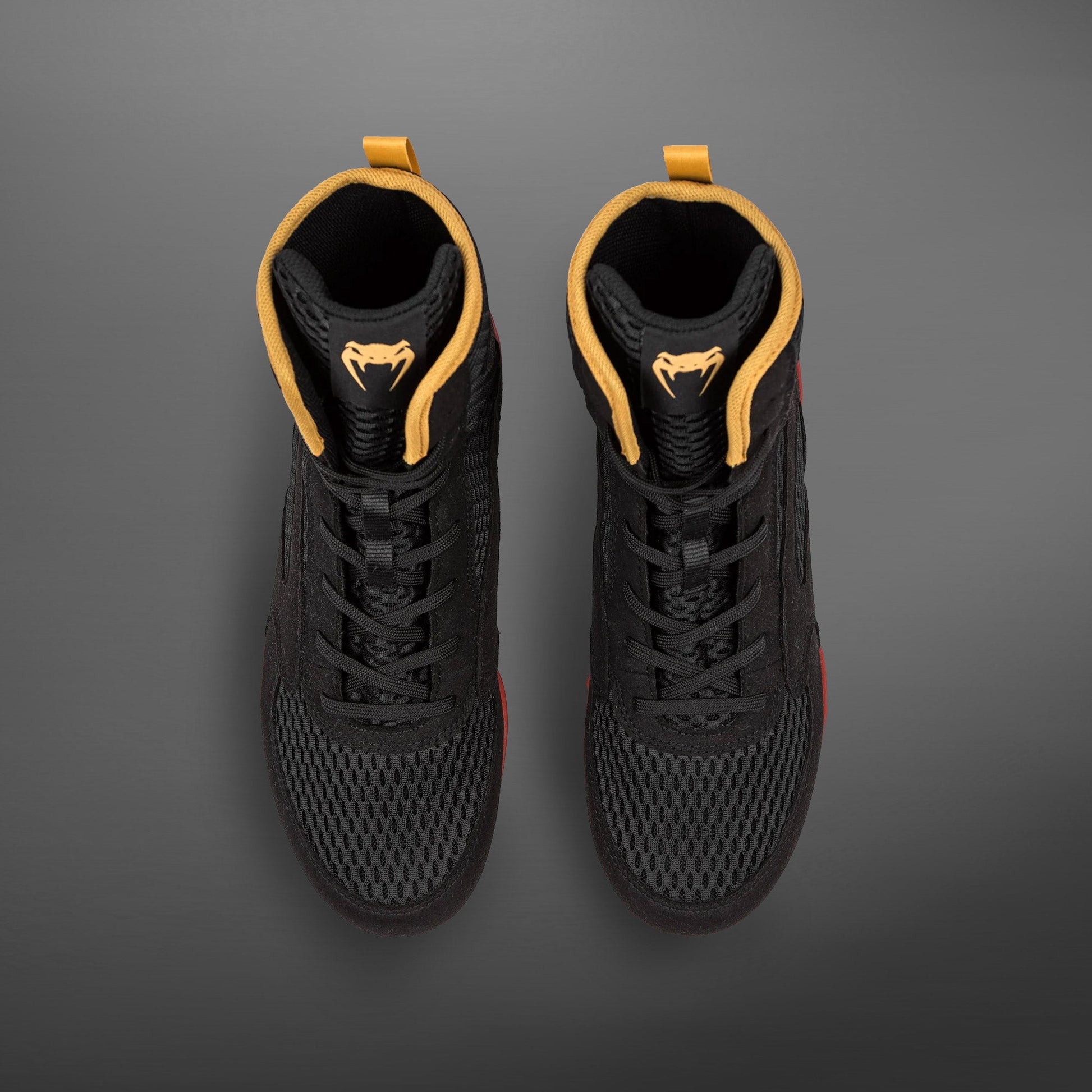 venum zapatilla de boxeo contender negro/dorado